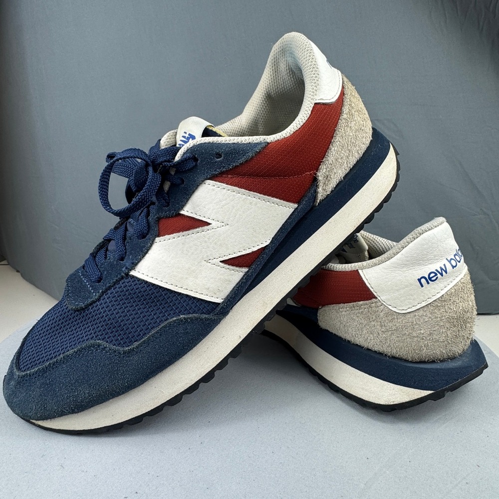New Balance 237 Mens Size 10.5 Navy Brick Red White Athletic Running Shoes